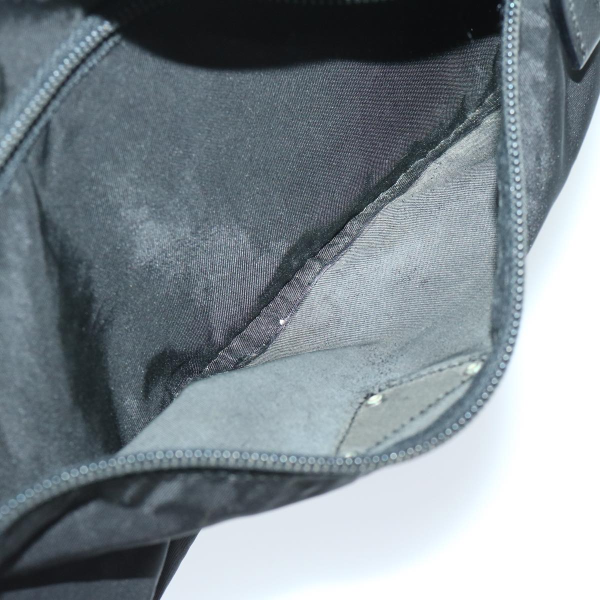 PRADA Clutch Bag Nylon Black Auth bs13151