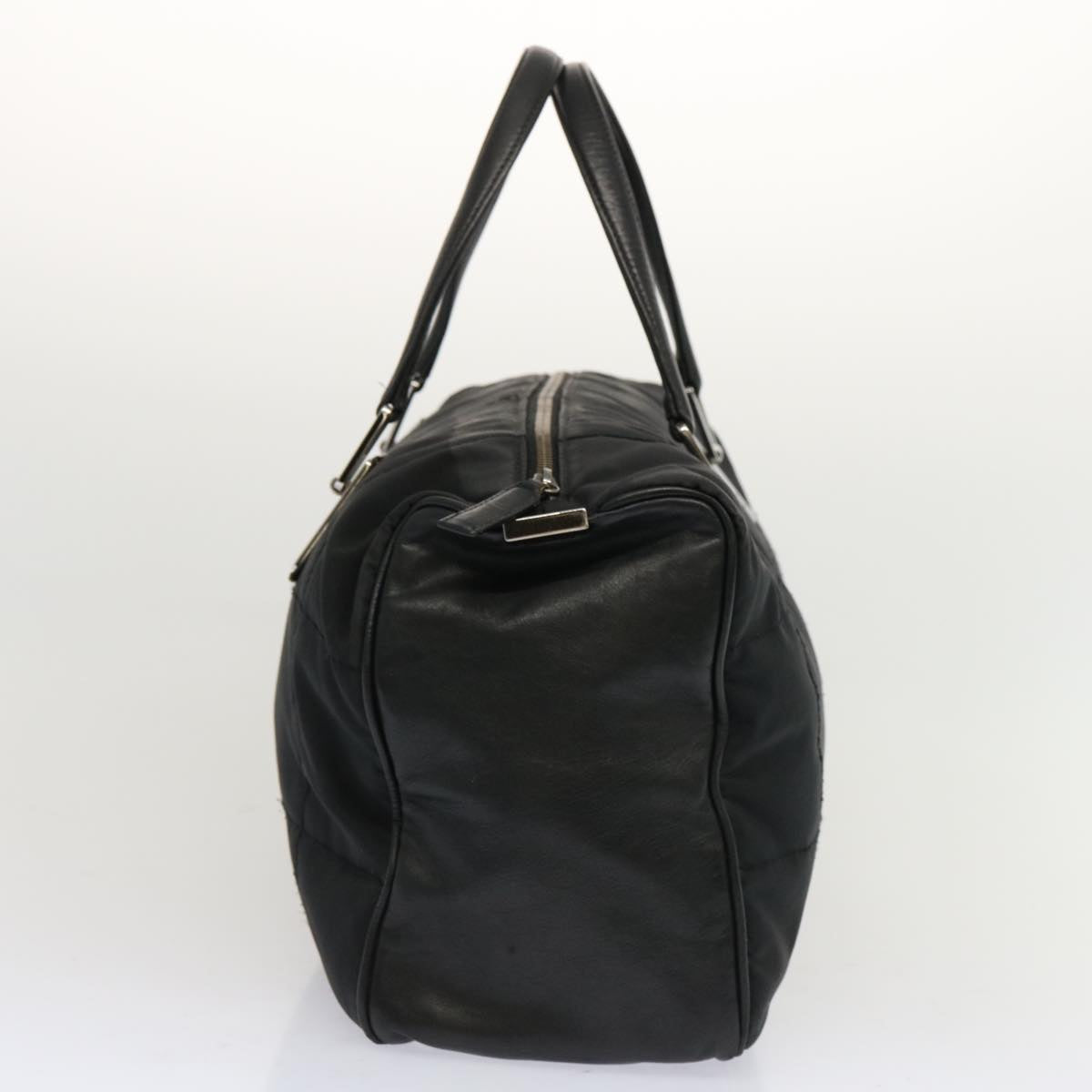 CHANEL Hand Bag Nylon Black CC Auth bs13157