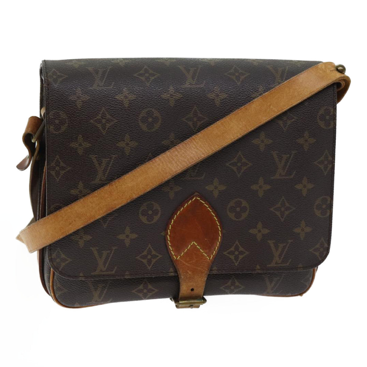 LOUIS VUITTON Monogram Cartouchiere GM Shoulder Bag Vintage M51252 Auth bs13169