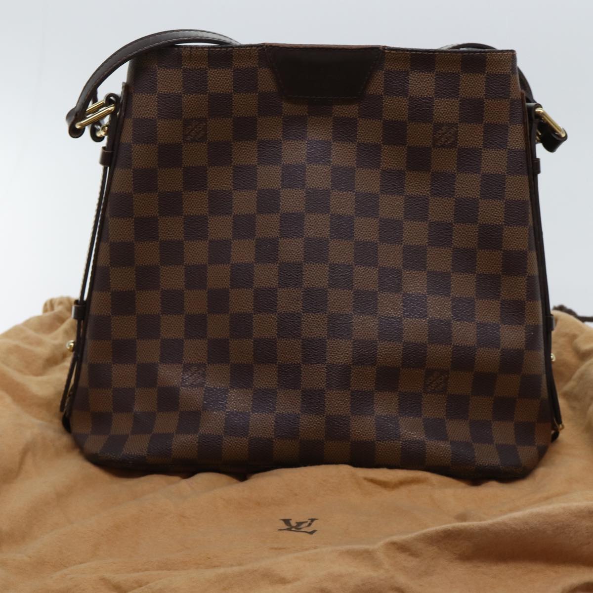 LOUIS VUITTON Damier Ebene Cabas Rivington Shoulder Bag N41108 LV Auth bs13175