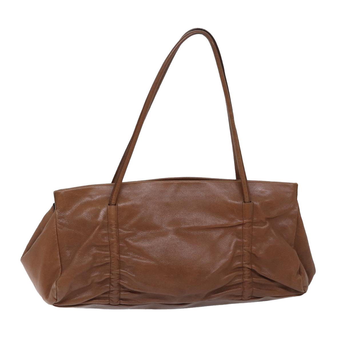 Miu Miu Shoulder Bag Leather Brown Auth bs13190 - 0