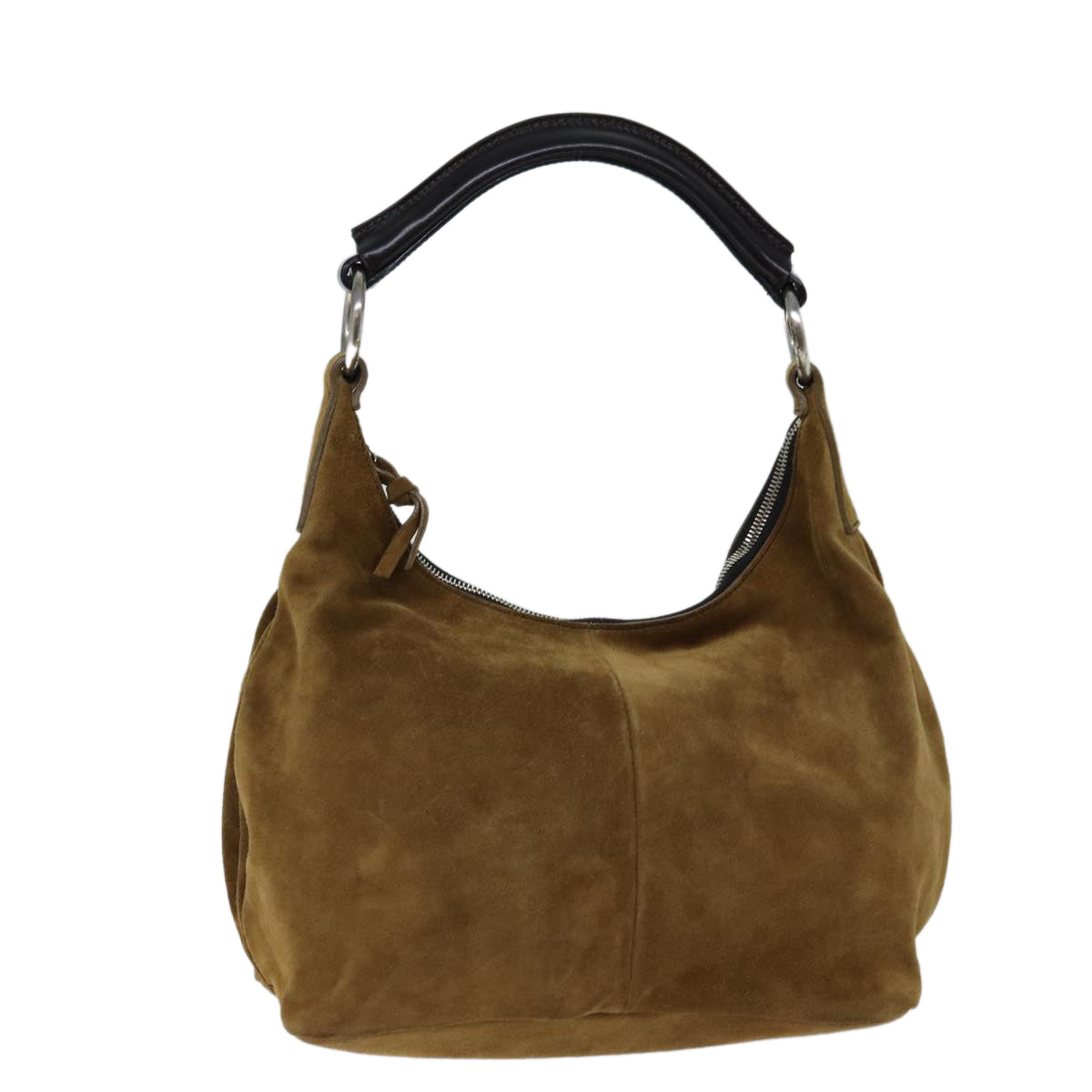 Miu Miu Shoulder Bag Suede Brown Auth bs13192