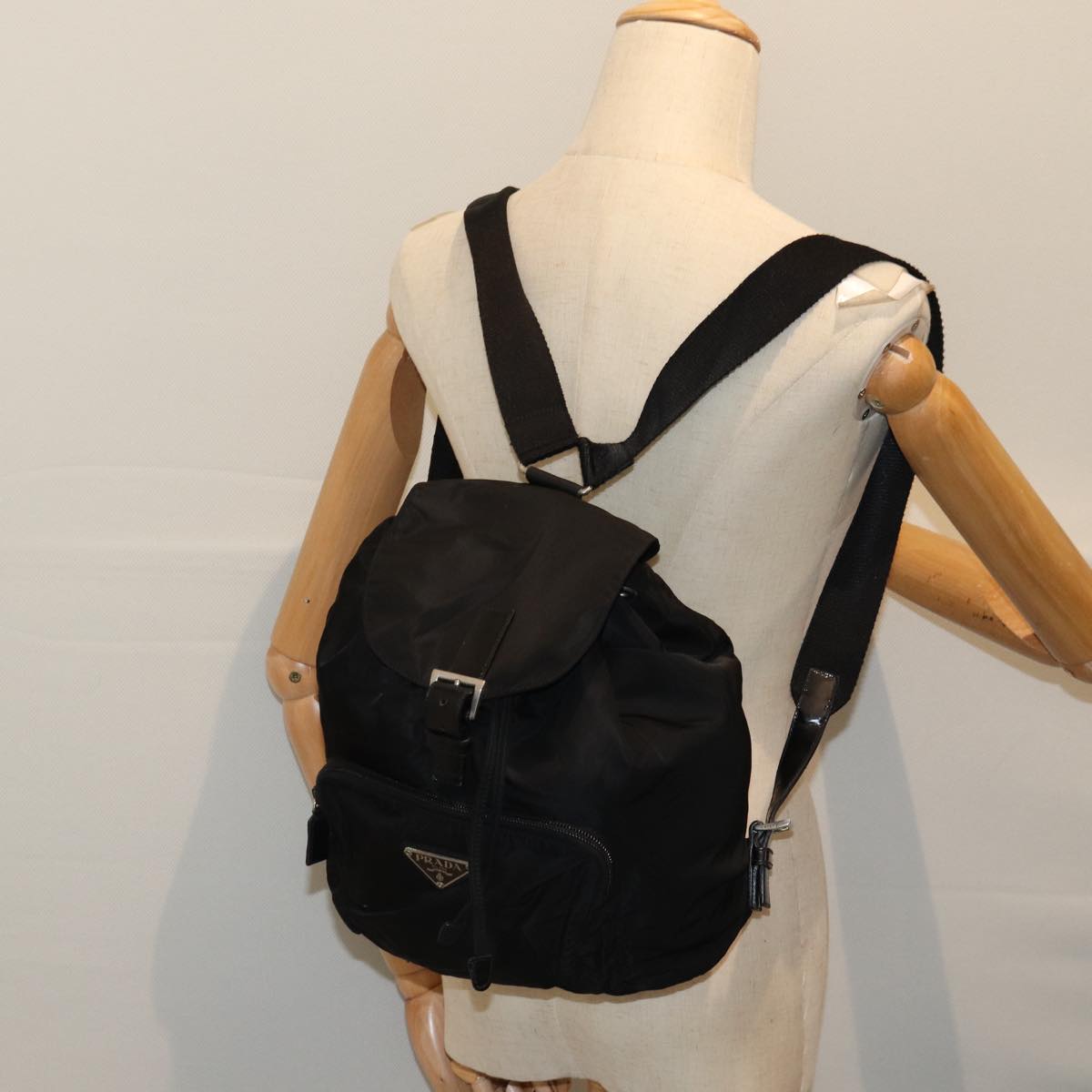 PRADA Backpack Nylon Black Auth bs13203