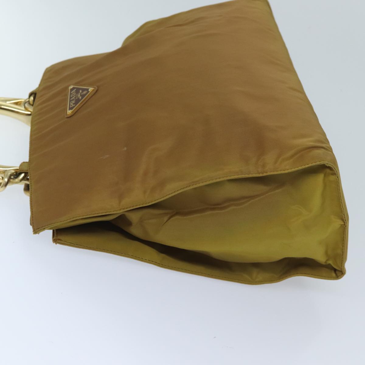 PRADA Hand Bag Nylon Brown Auth bs13204