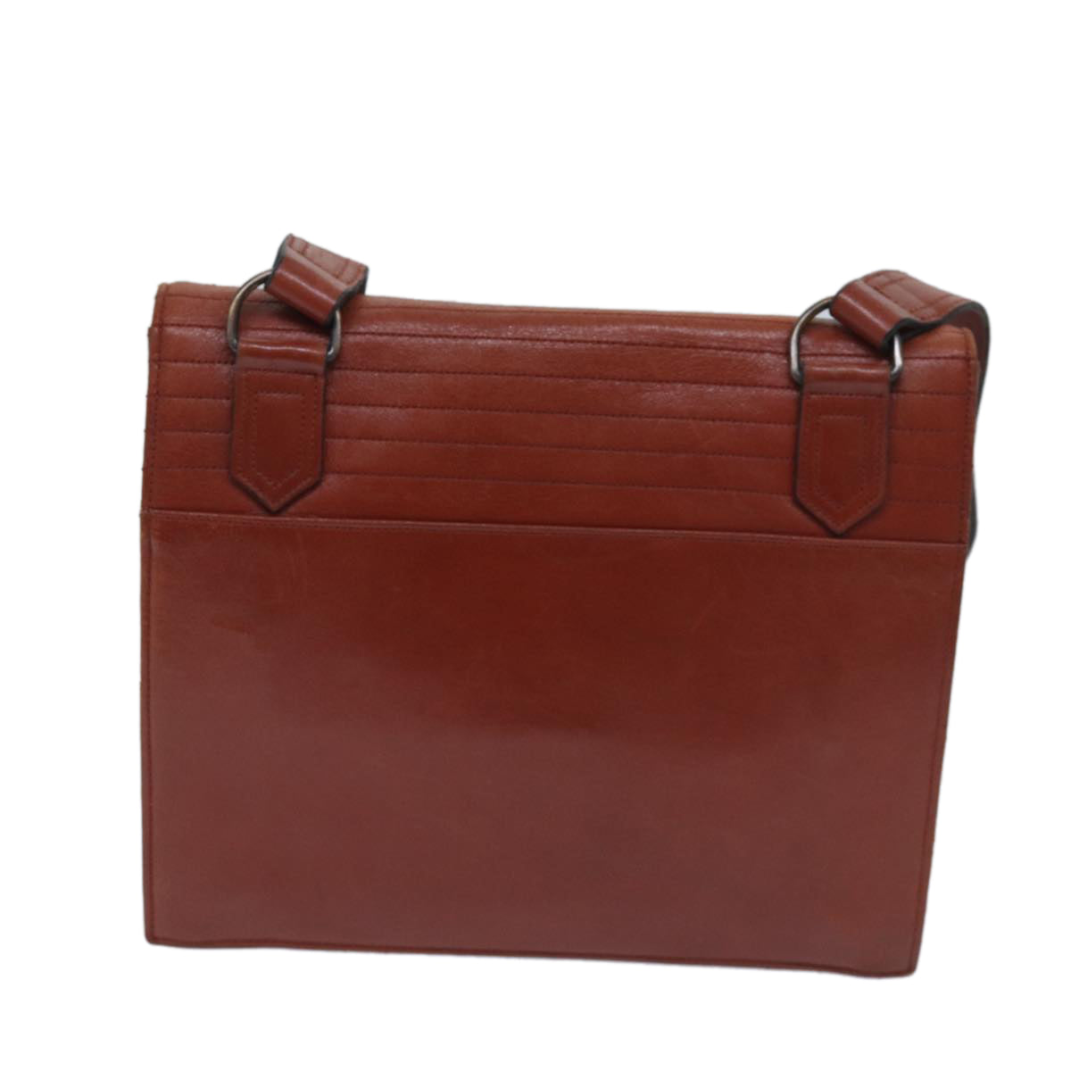 SAINT LAURENT Shoulder Bag Leather Brown Auth bs13211 - 0