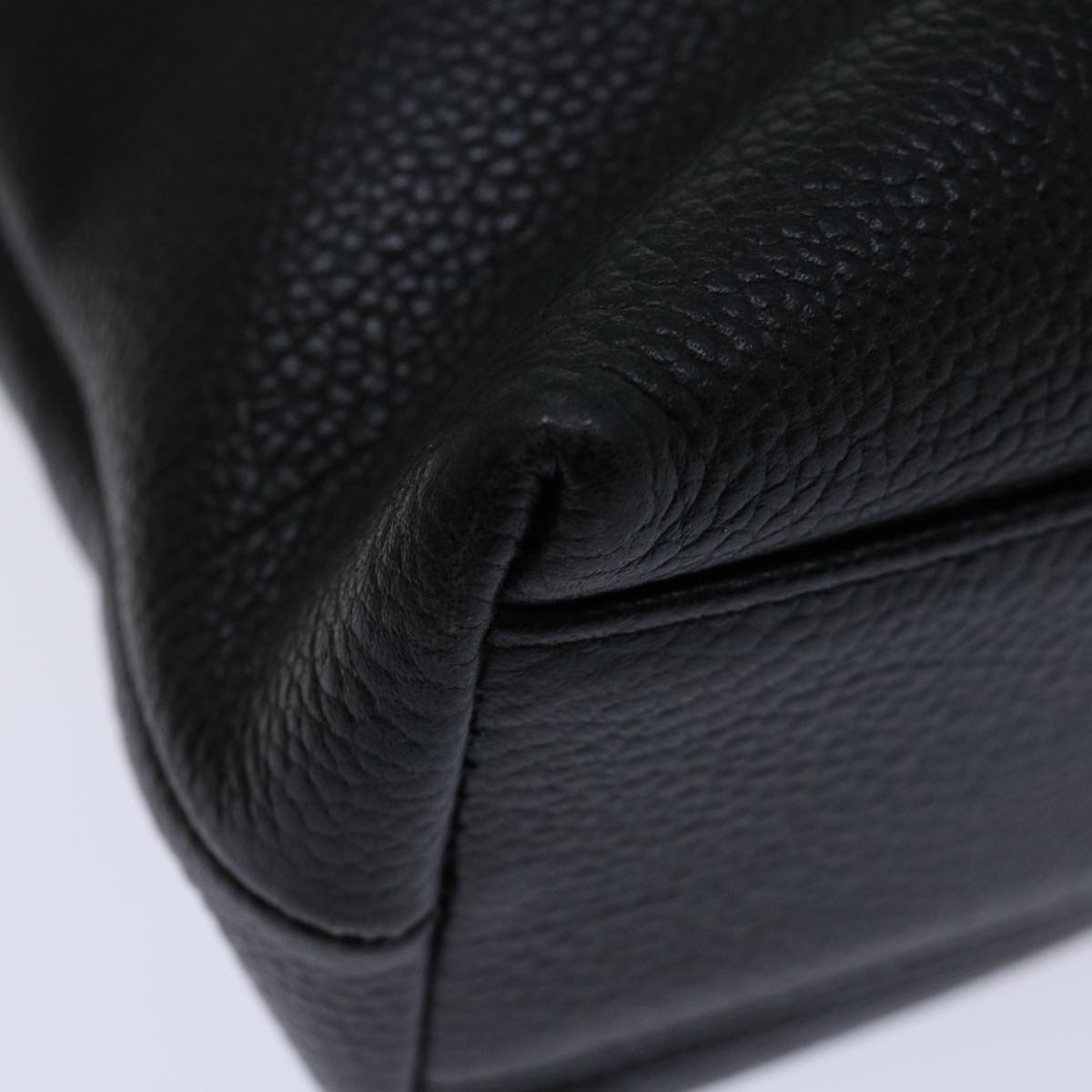 SAINT LAURENT Shoulder Bag Leather Black Auth bs13212
