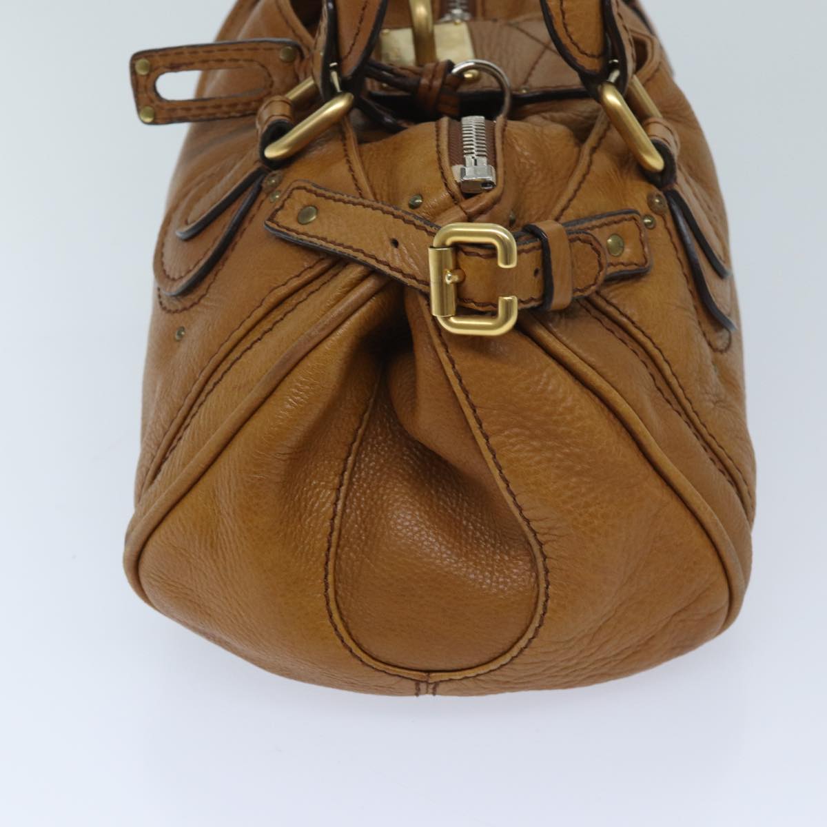 Chloe Paddington Hand Bag Leather Brown Auth bs13218