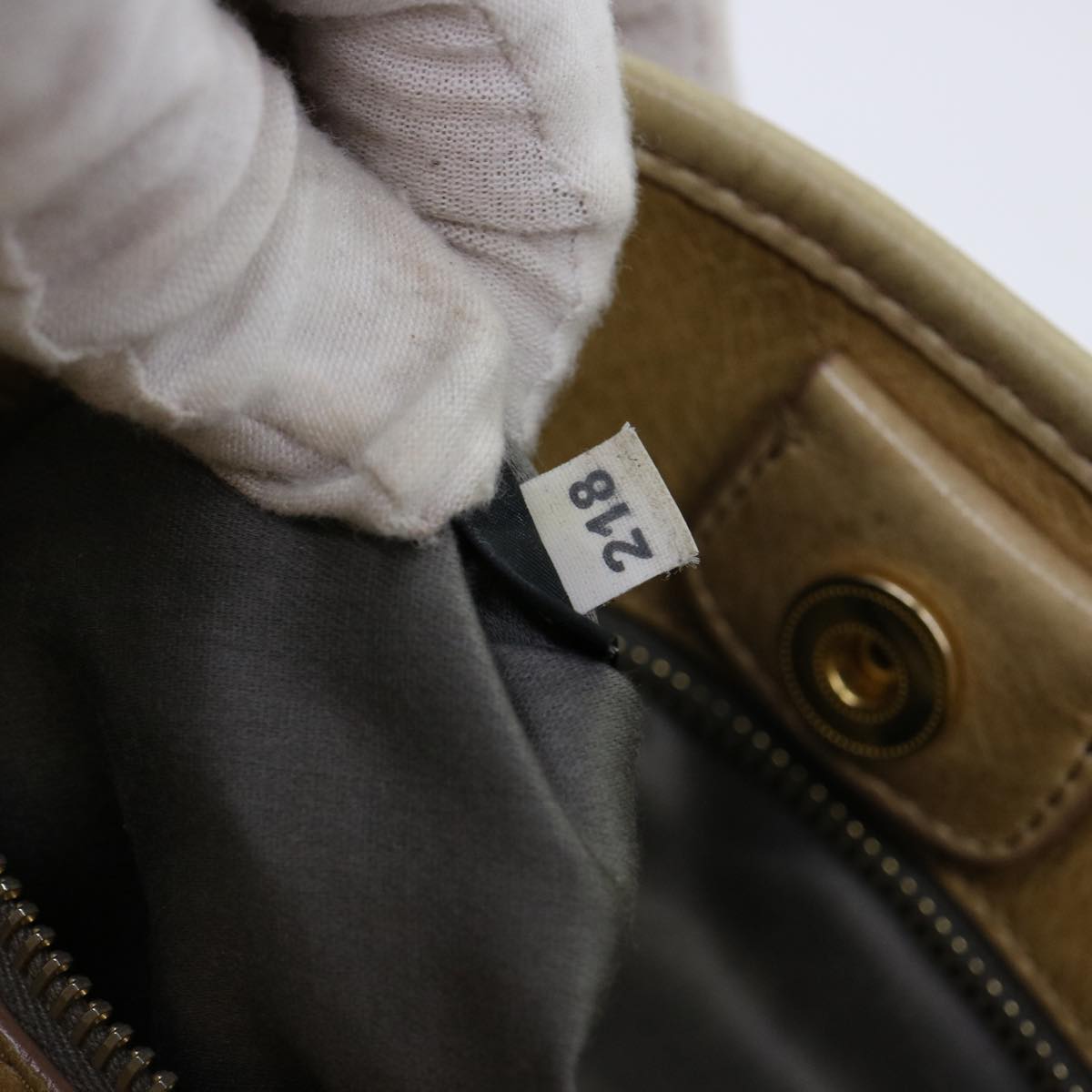 Miu Miu Hand Bag Leather 2way Beige Auth bs13219