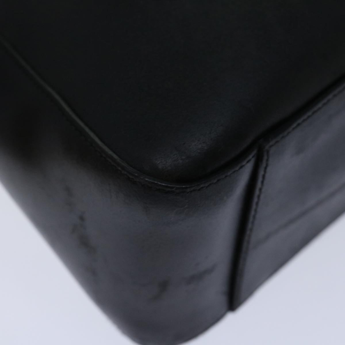 Miu Miu Shoulder Bag Leather Black Auth bs13224