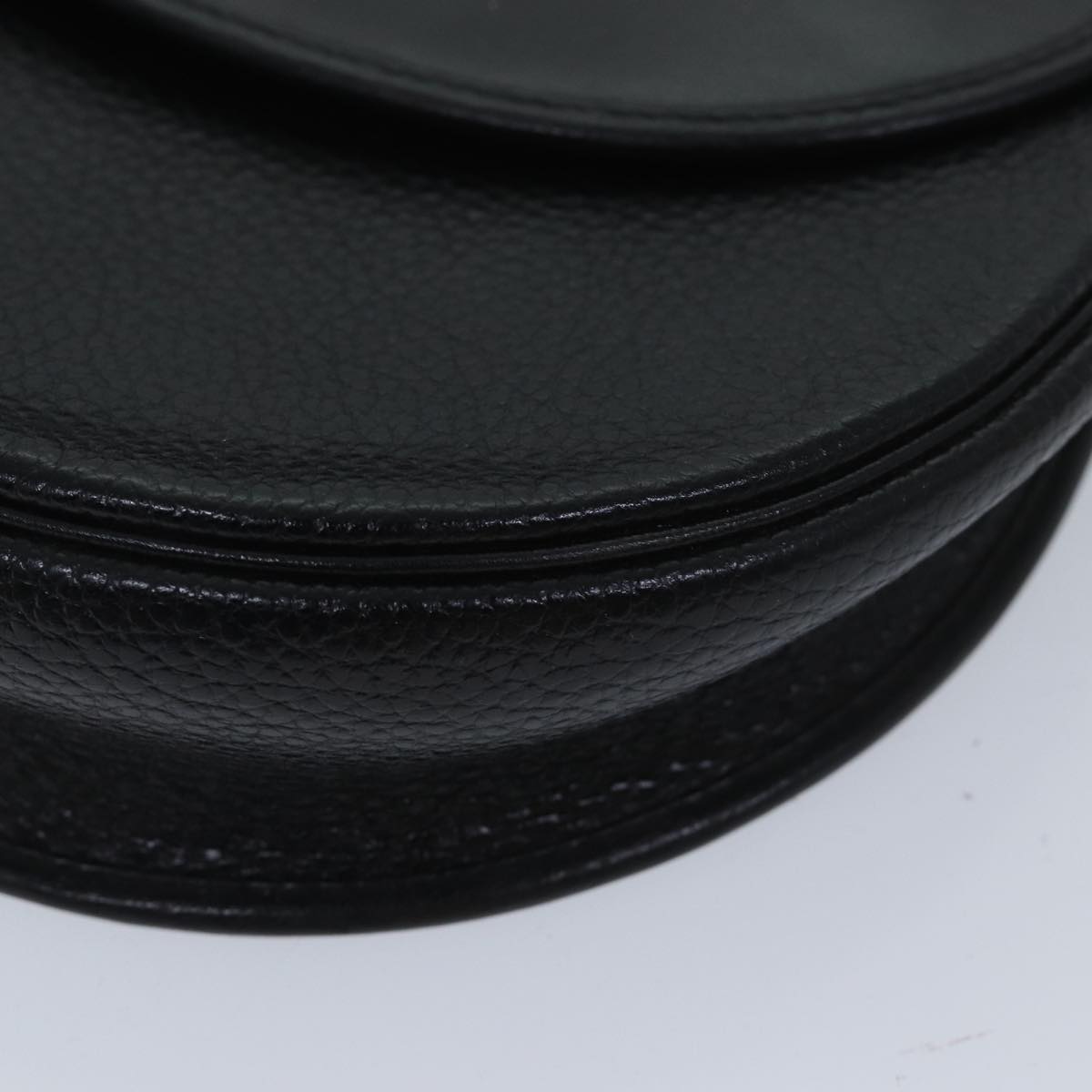 Christian Dior Shoulder Bag Leather Black Auth bs13269
