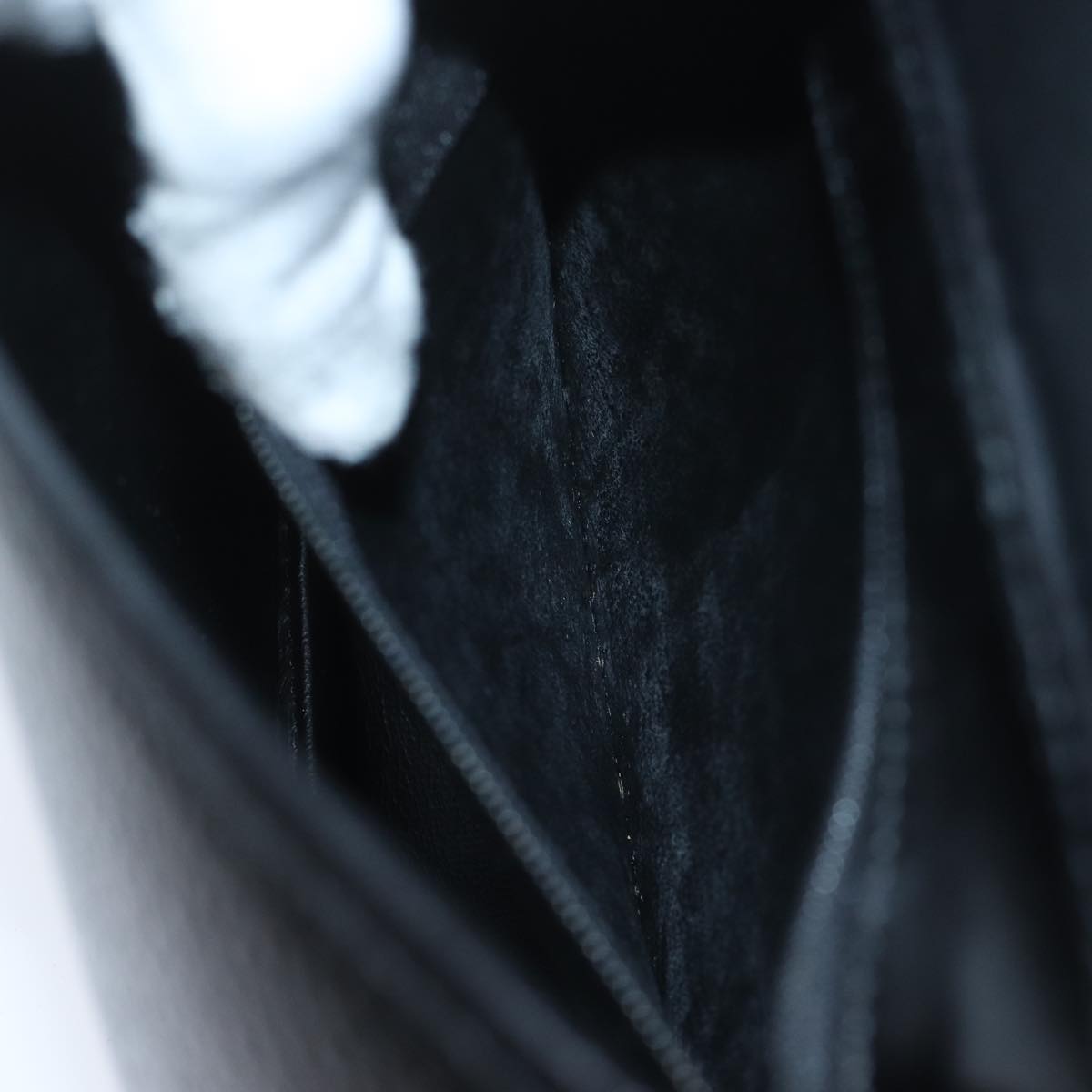 Christian Dior Shoulder Bag Leather Black Auth bs13269