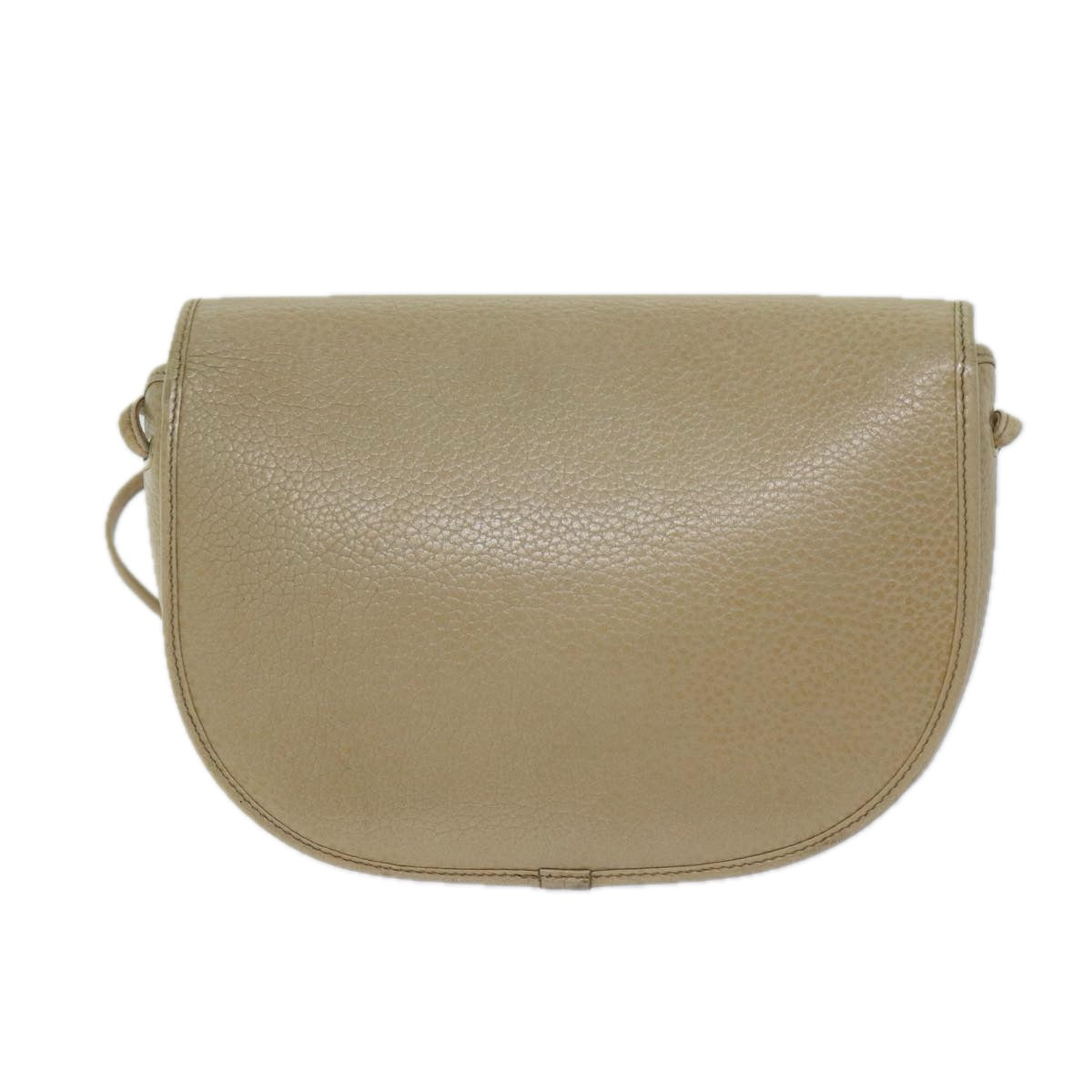 Christian Dior Shoulder Bag Leather Beige Auth bs13271 - 0