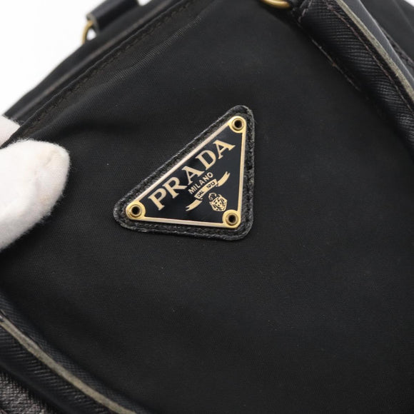 PRADA Hand Bag Nylon Black Auth bs13283