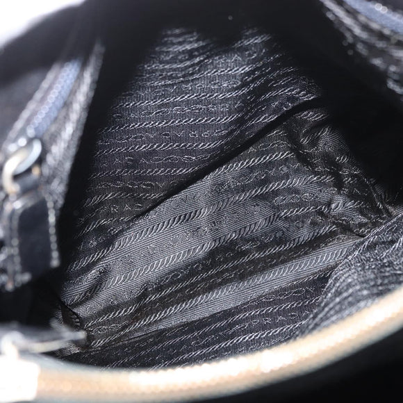 PRADA Hand Bag Nylon Black Auth bs13283