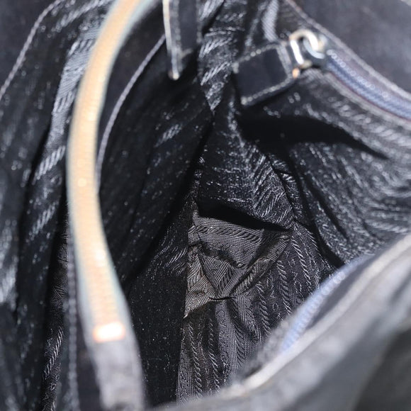 PRADA Hand Bag Nylon Black Auth bs13283