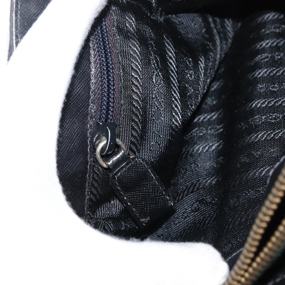 PRADA Hand Bag Nylon Black Auth bs13283
