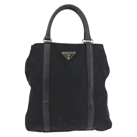 PRADA Hand Bag Nylon Black Auth bs13283