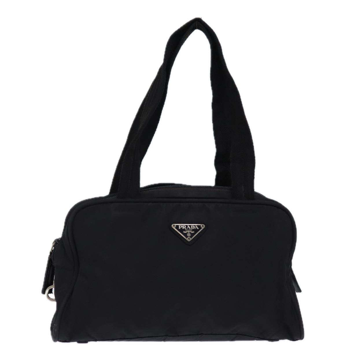 PRADA Hand Bag Nylon Black Auth bs13285