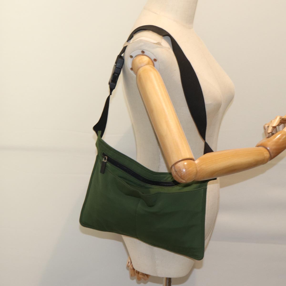 Miu Miu Waist bag Polyester Khaki Auth bs13307