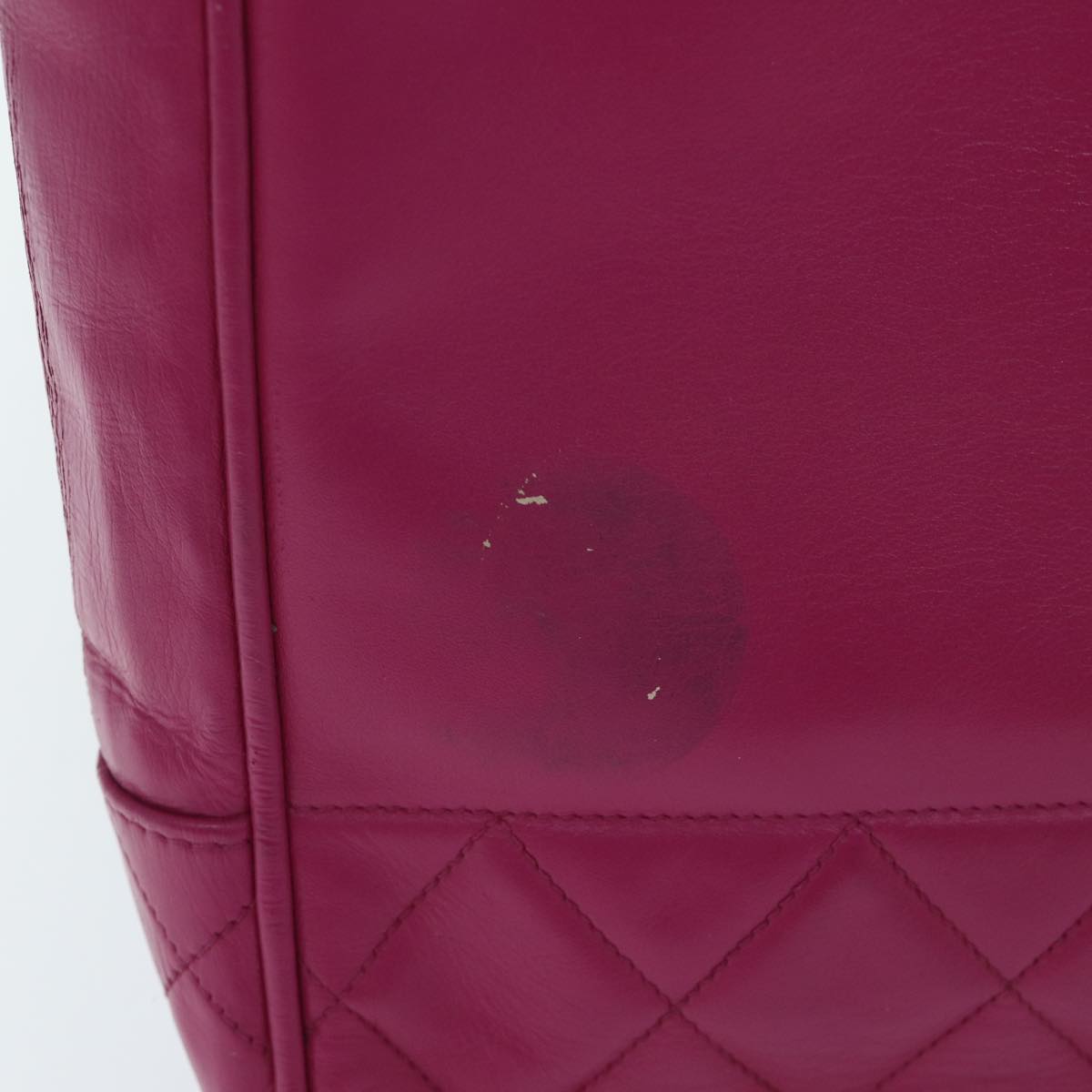 CHANEL Matelasse Chain Shoulder Bag Lamb Skin Pink CC Auth bs13312 - 0