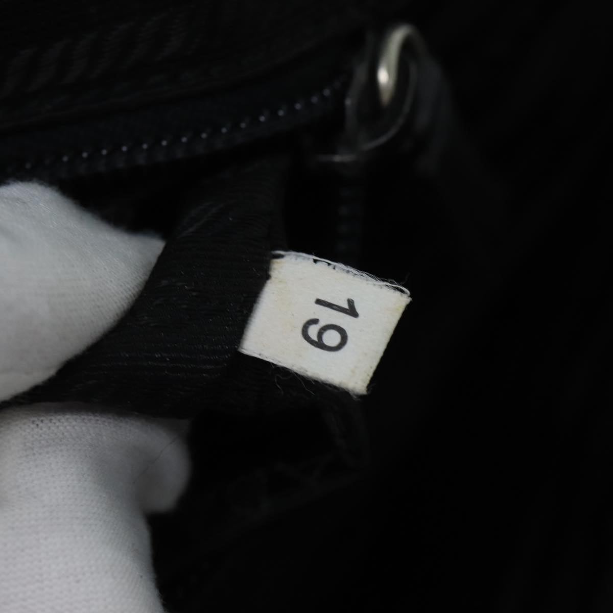 PRADA Hand Bag Wool Gray Auth bs13323