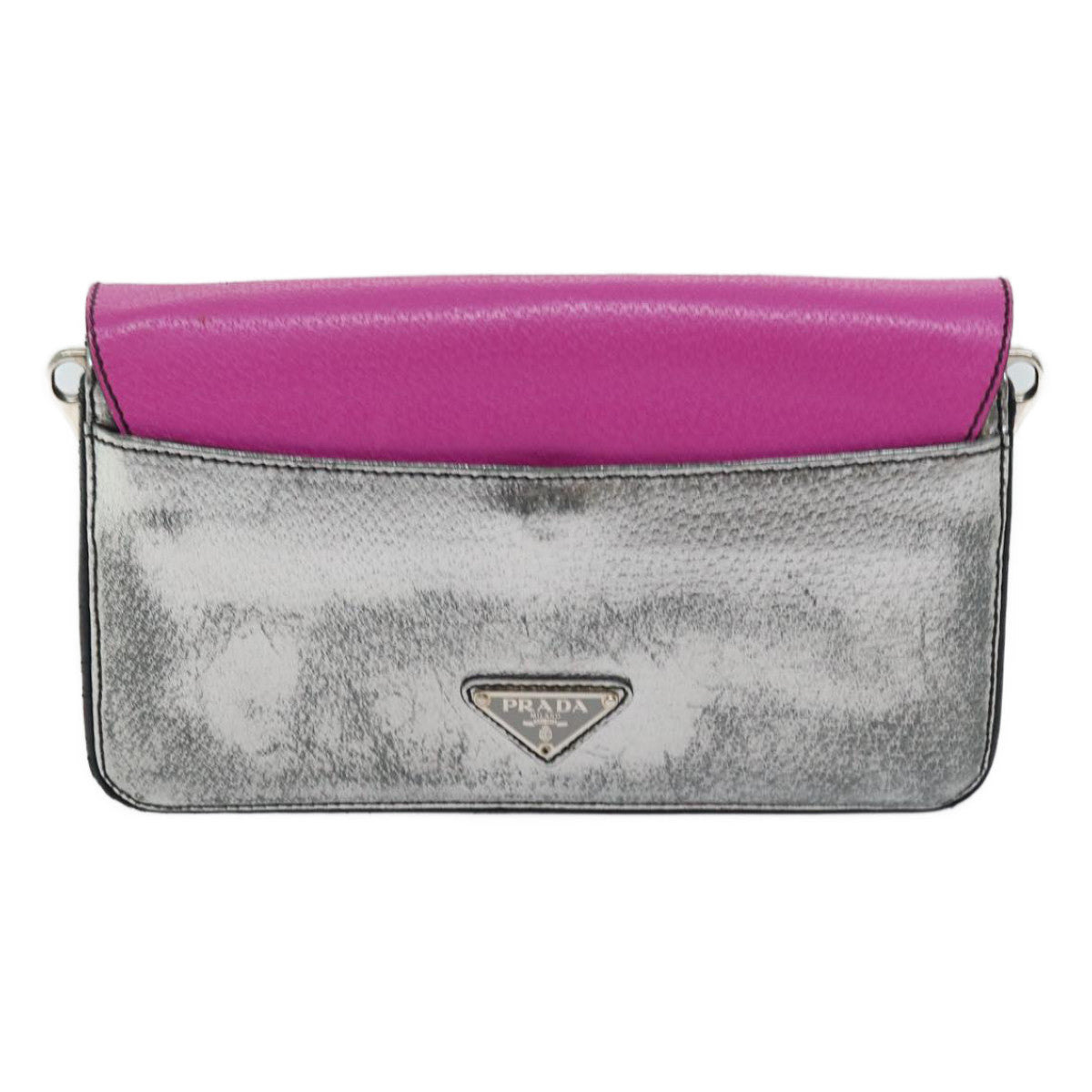 PRADA Shoulder Bag Leather Pink Auth bs13330 - 0