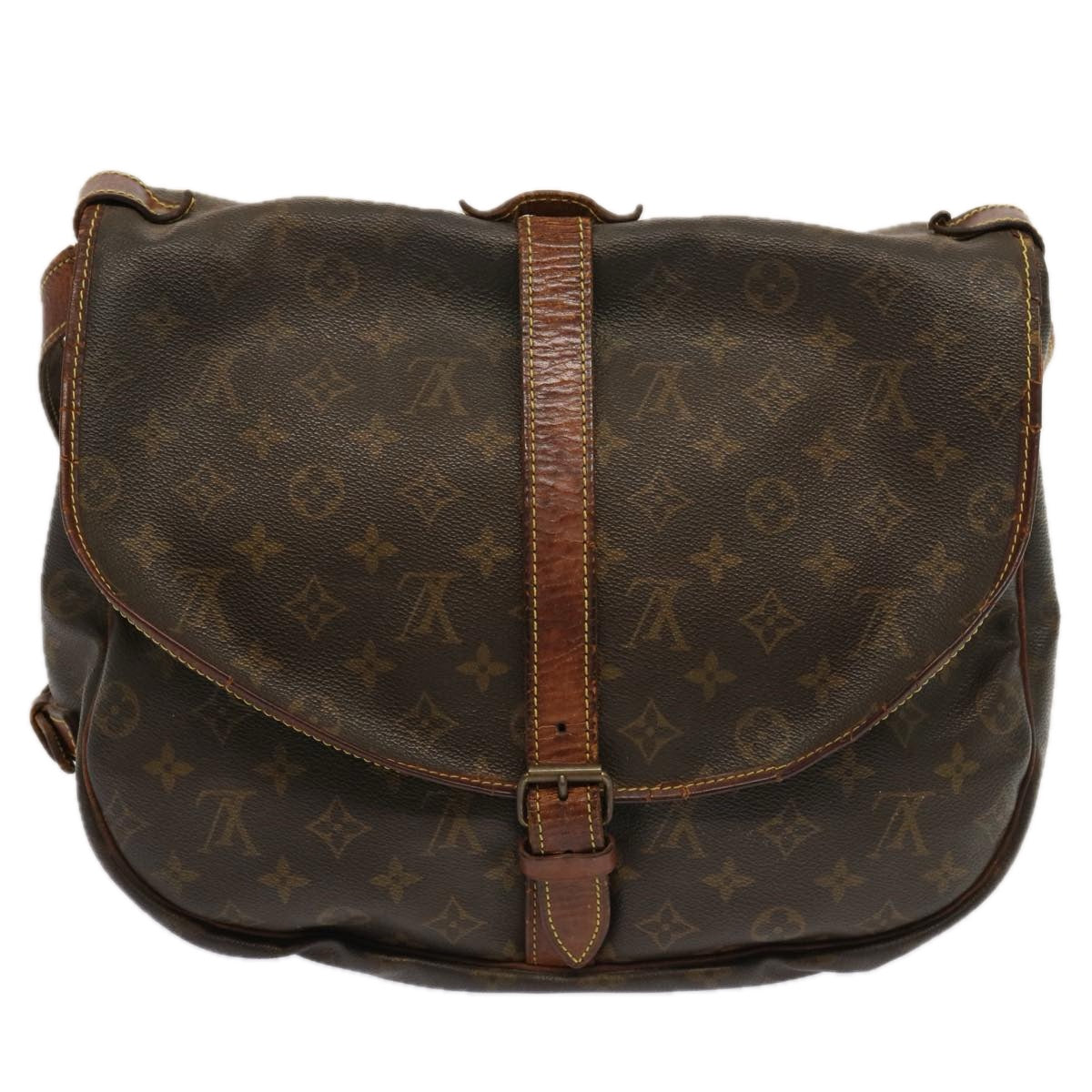 LOUIS VUITTON Monogram Saumur 35 Shoulder Bag M42254 LV Auth bs13341 - 0