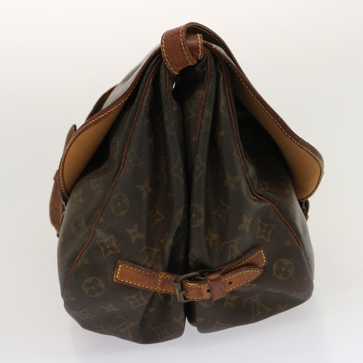 LOUIS VUITTON Monogram Saumur 35 Shoulder Bag M42254 LV Auth bs13341