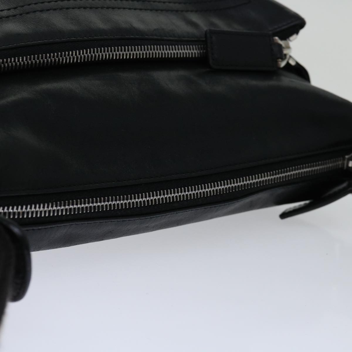 BALLY Shoulder Bag Leather Black Auth bs13347