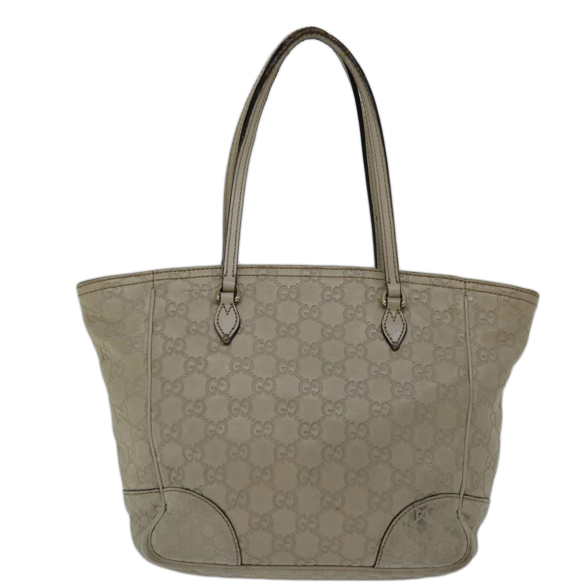 GUCCI GG Canvas Guccissima Tote Bag White 353119 Auth bs13350 - 0