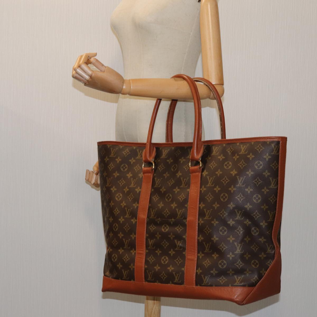 LOUIS VUITTON Monogram Sac Weekend GM Tote Bag M42420 LV Auth bs13351