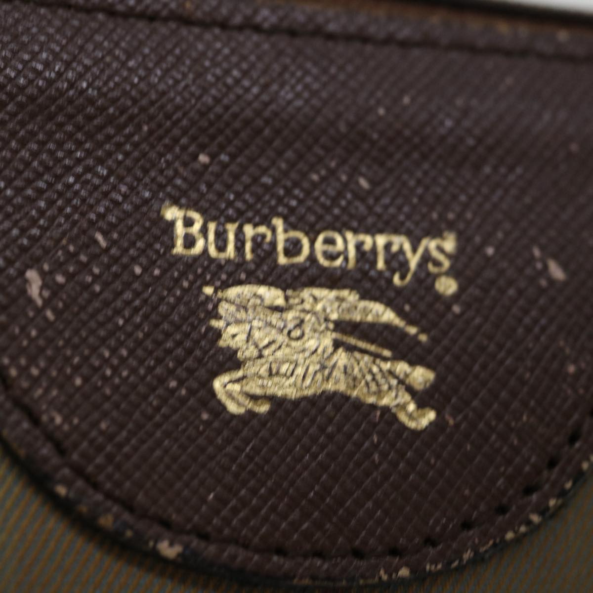 Burberrys Nova Check Clutch Bag Canvas Brown Auth bs13367