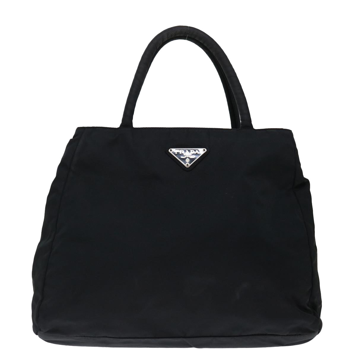 PRADA Hand Bag Nylon Black Auth bs13369