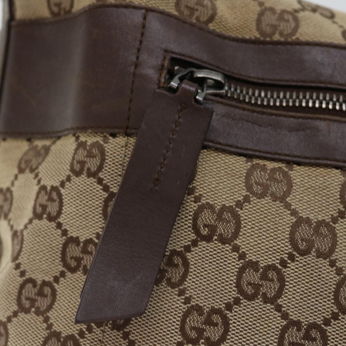 GUCCI GG Canvas Shoulder Bag Beige 001 4298 Auth bs13373