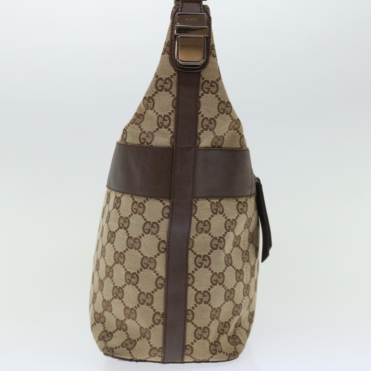 GUCCI GG Canvas Shoulder Bag Beige 001 4298 Auth bs13373