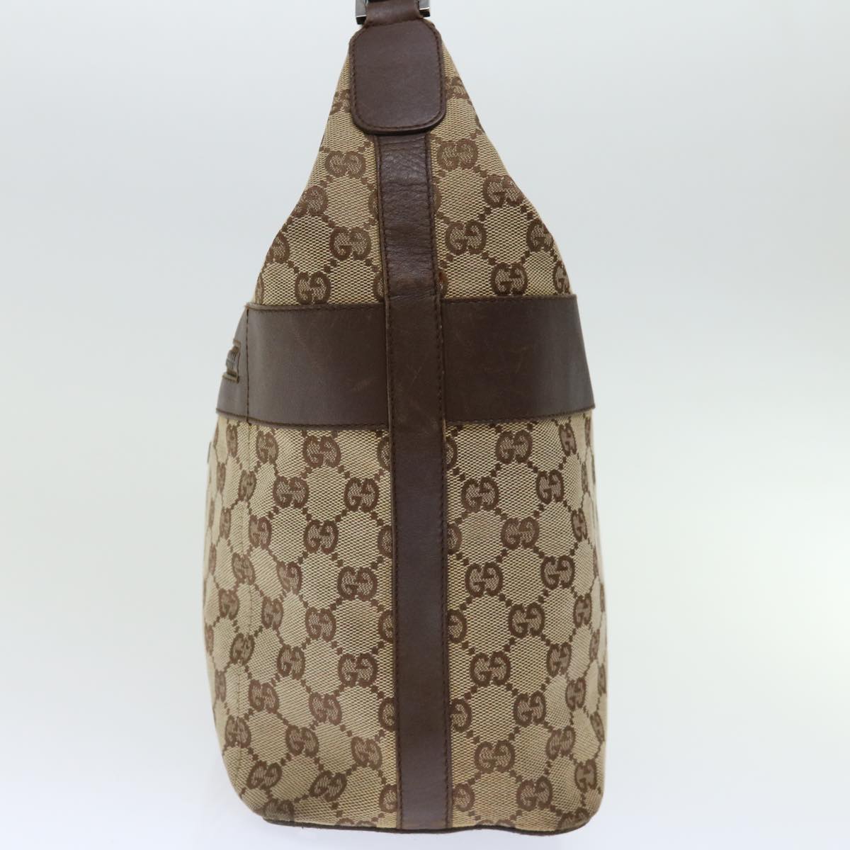 GUCCI GG Canvas Shoulder Bag Beige 001 4298 Auth bs13373