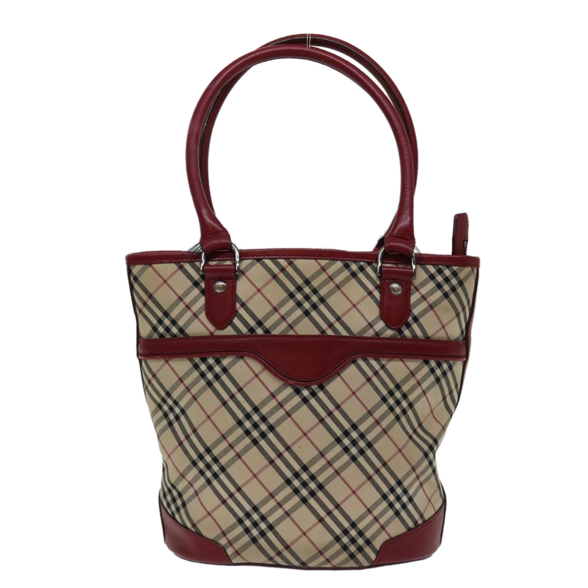 BURBERRY Nova Check Shoulder Bag Canvas Beige Auth bs13392 - 0