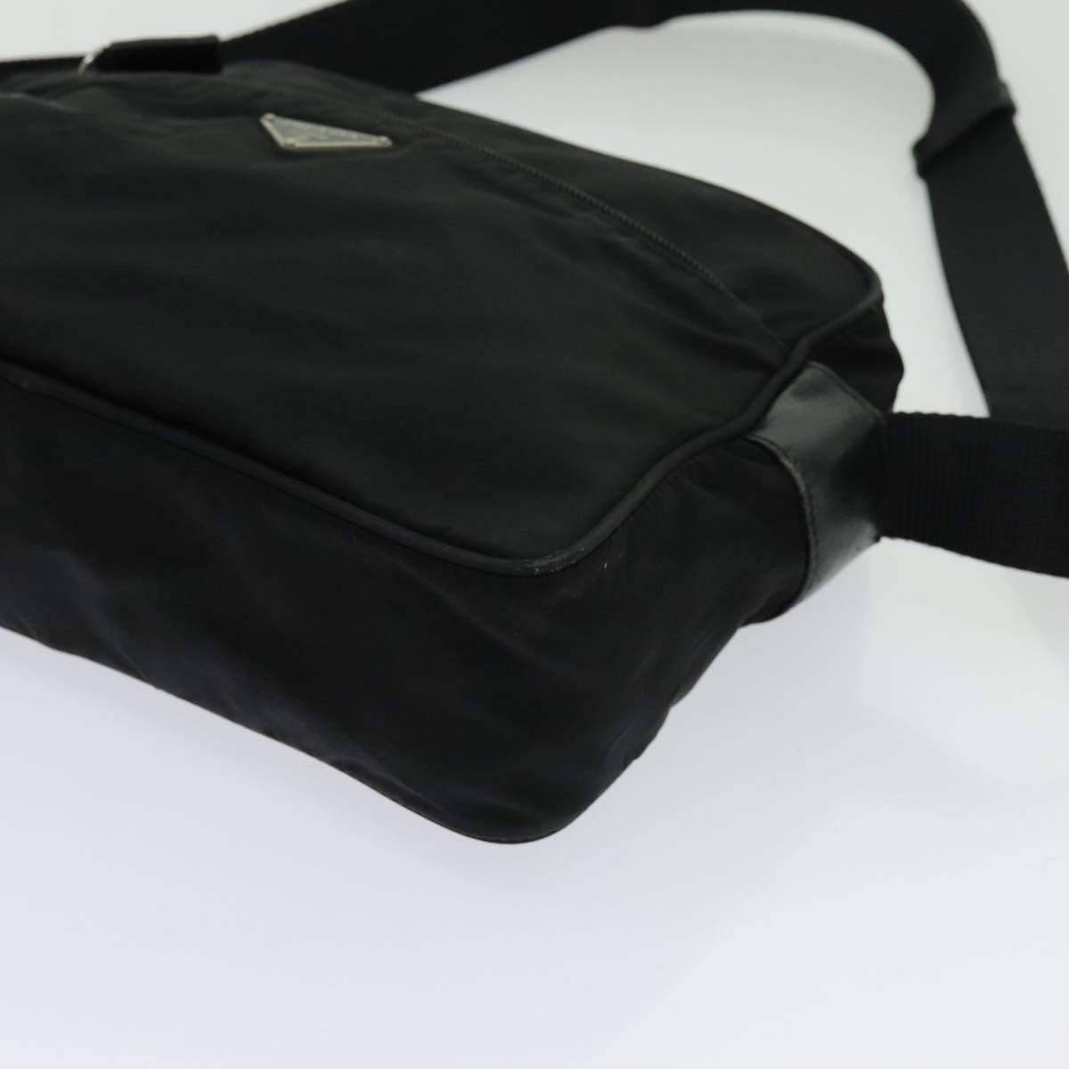 PRADA Shoulder Bag Nylon Black Auth bs13403