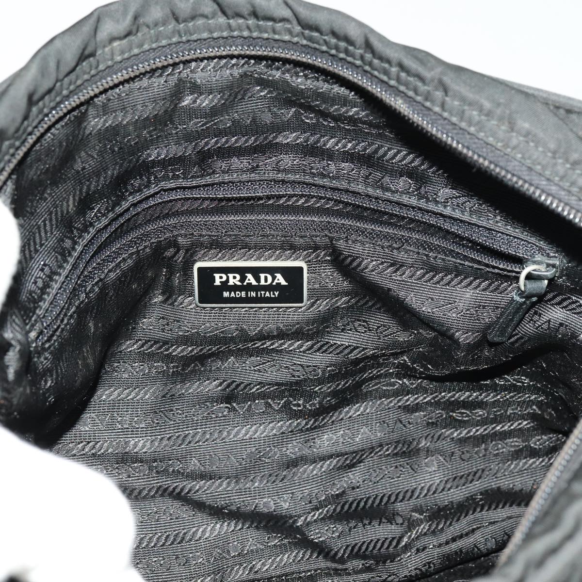 PRADA Shoulder Bag Nylon Black Auth bs13403