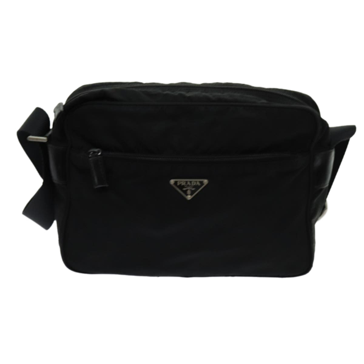 PRADA Shoulder Bag Nylon Black Auth bs13403