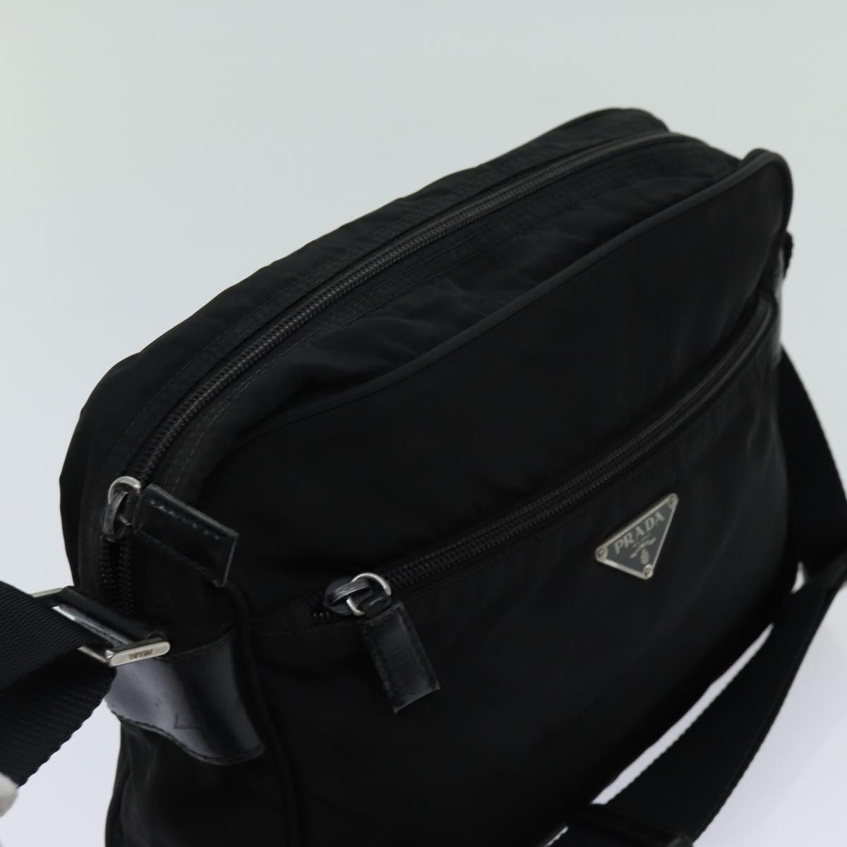 PRADA Shoulder Bag Nylon Black Auth bs13403