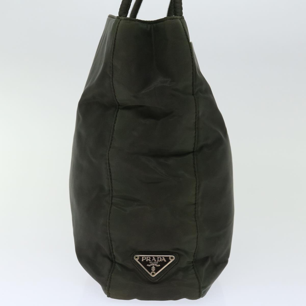 PRADA Shoulder Bag Nylon Khaki Auth bs13406