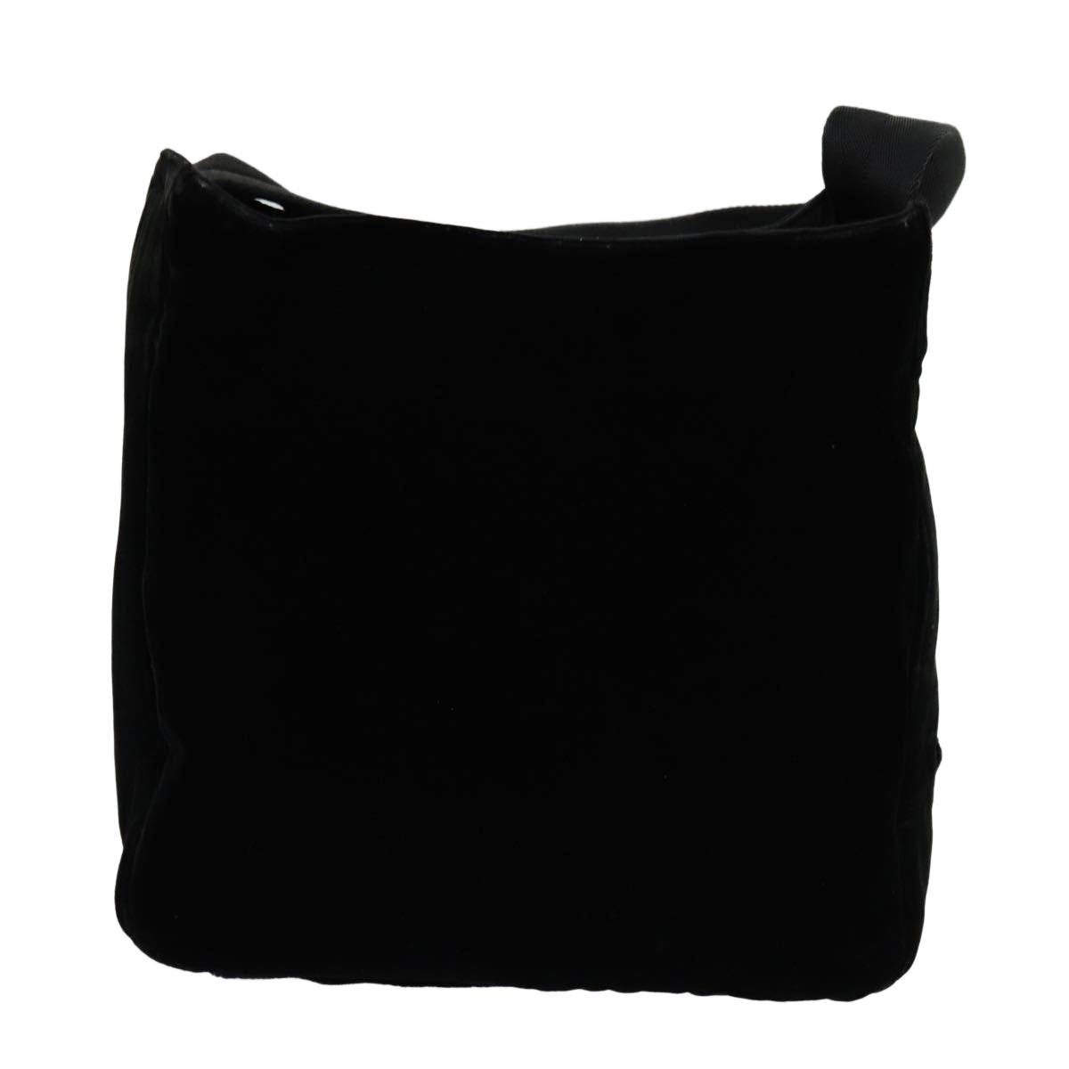 PRADA Shoulder Bag Velor Black Auth bs13411 - 0