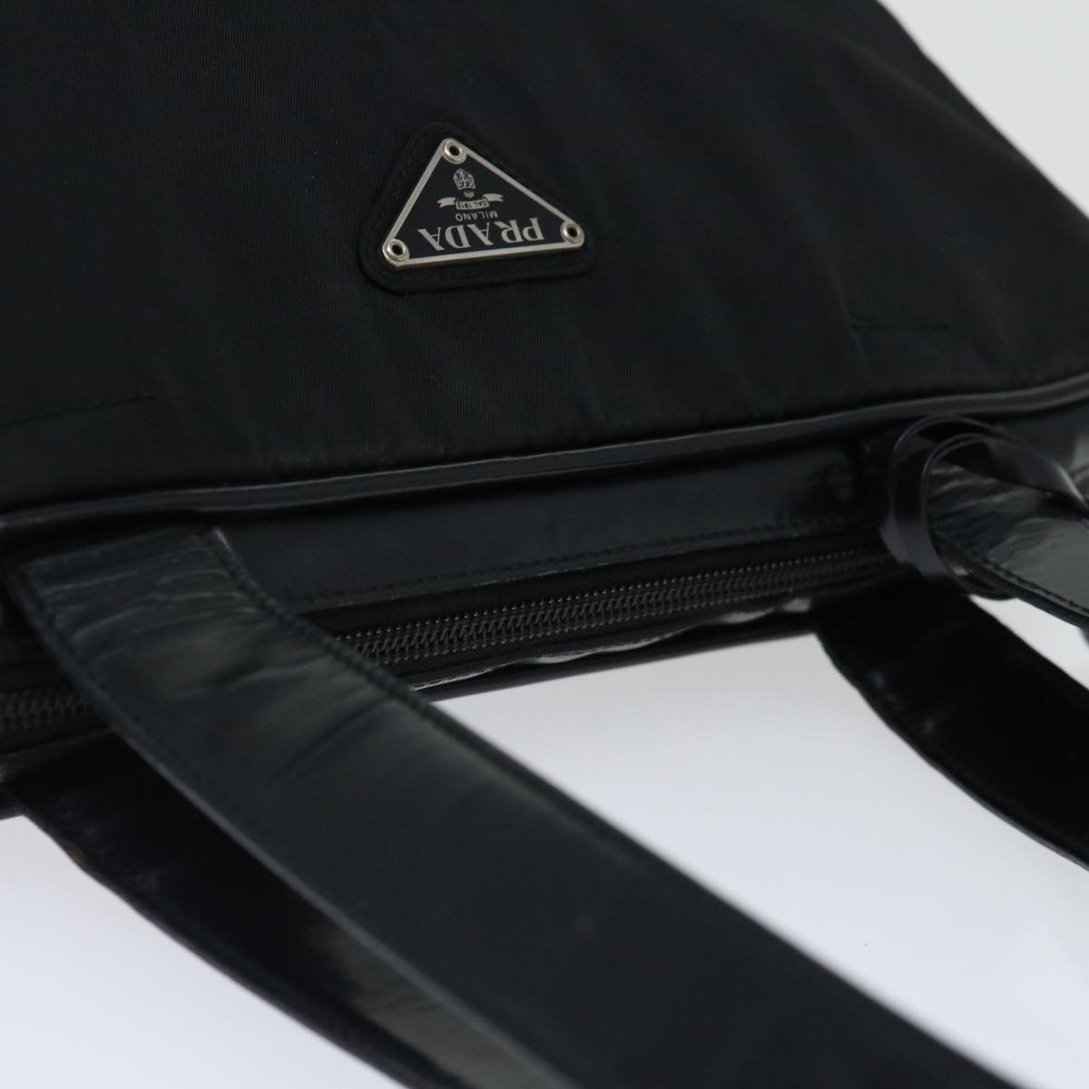 PRADA Shoulder Bag Nylon Black Auth bs13412