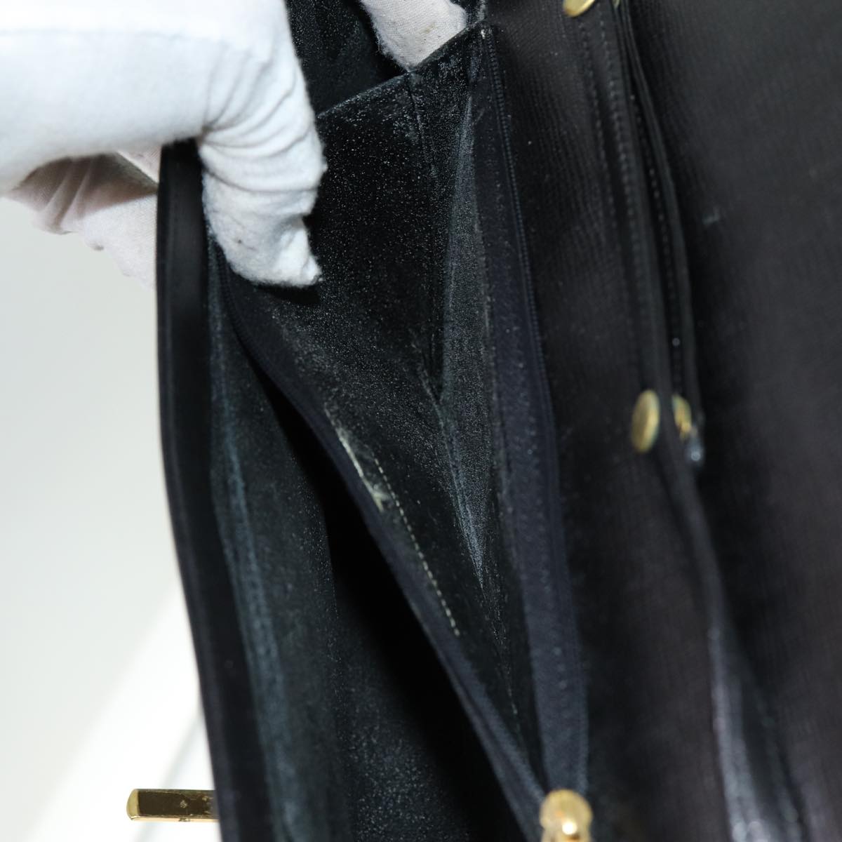 GIVENCHY Shoulder Bag Leather Black Auth bs13414