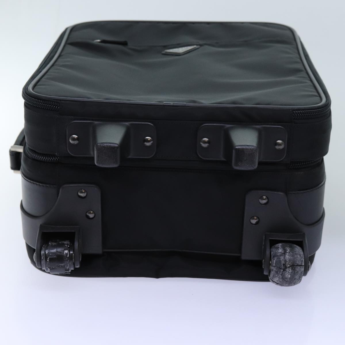 PRADA Suitcase Canvas Black Auth bs13415