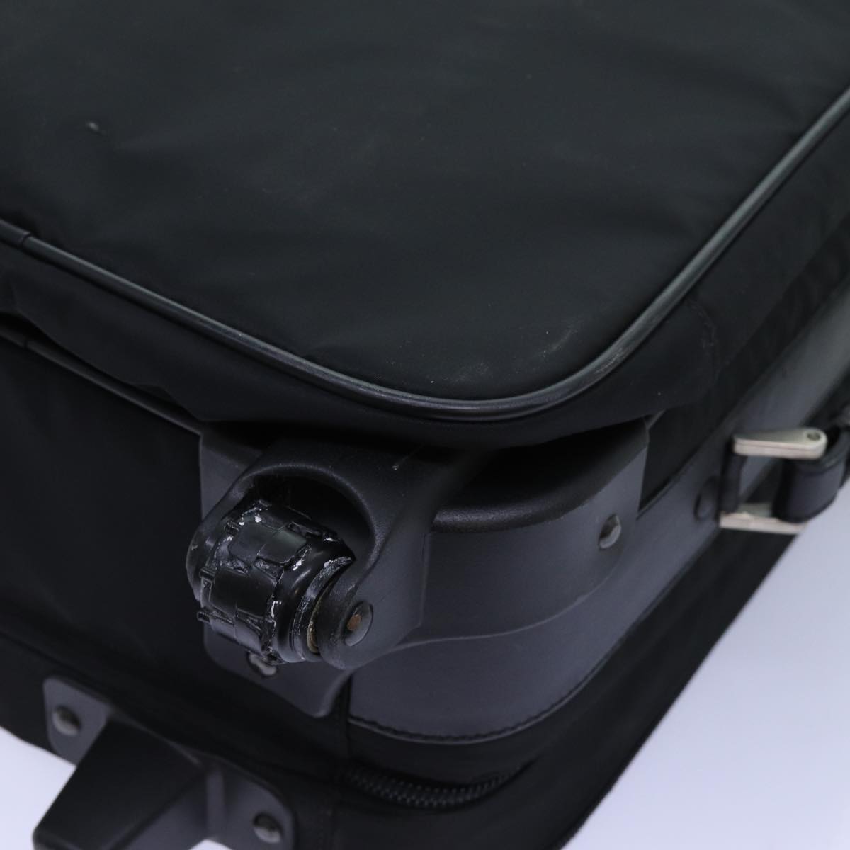 PRADA Suitcase Canvas Black Auth bs13415