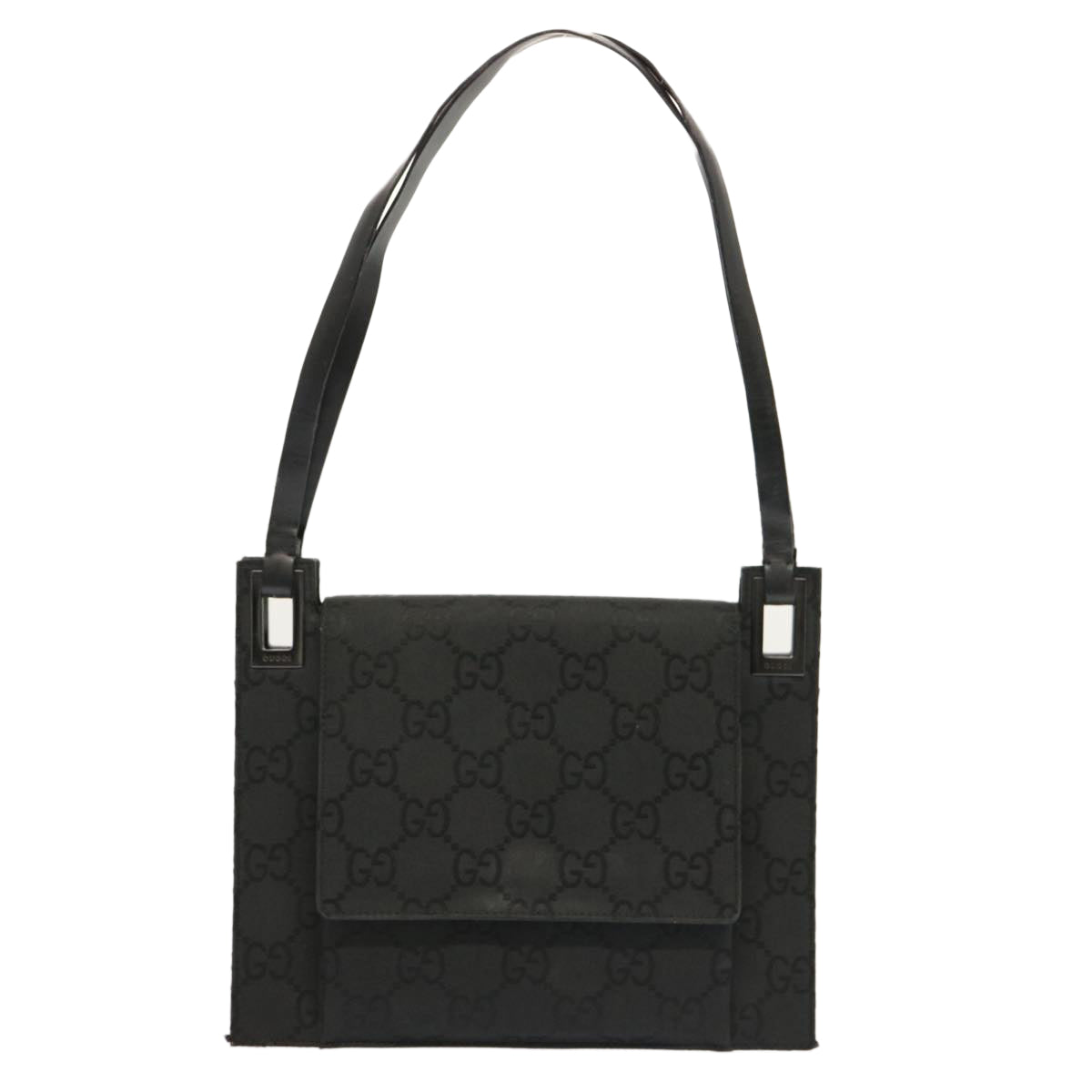 GUCCI GG Canvas Shoulder Bag Black 001 3068 1705 Auth bs13420