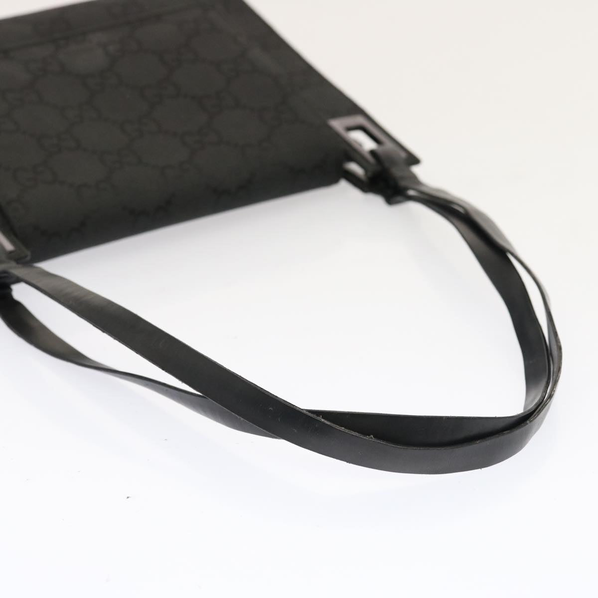 GUCCI GG Canvas Shoulder Bag Black 001 3068 1705 Auth bs13420