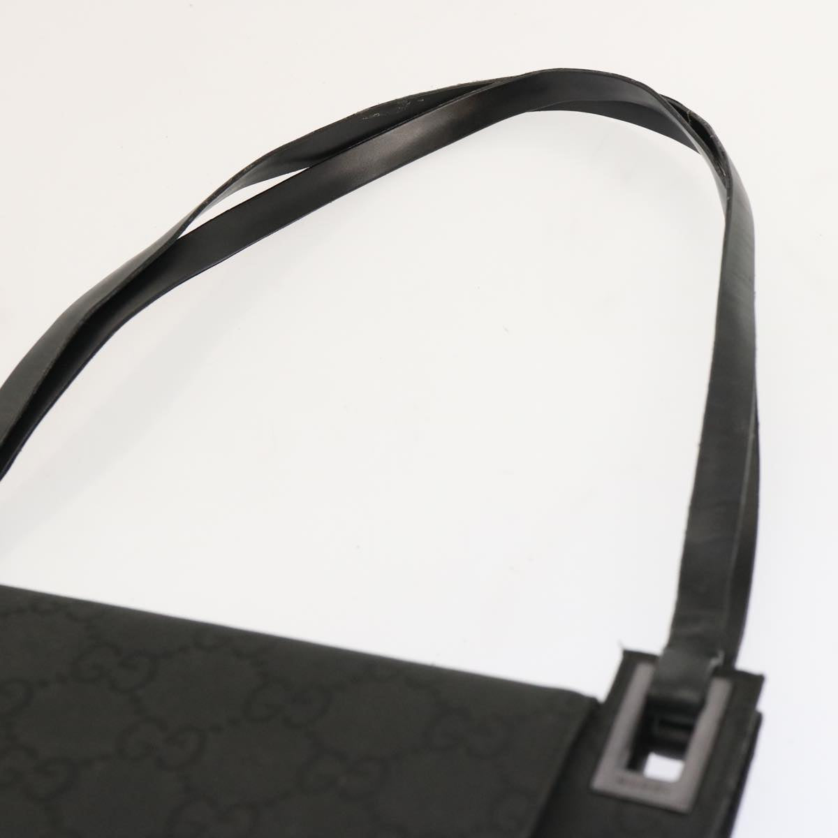 GUCCI GG Canvas Shoulder Bag Black 001 3068 1705 Auth bs13420